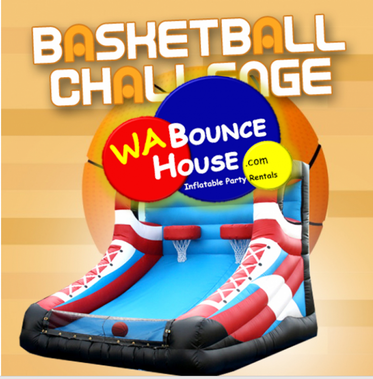 An inflatable basketball game from wabouncehouse.com