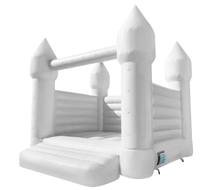 A white bouncy castle 