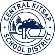 The logo for central kitsap school district has a mountain and trees in a circle.