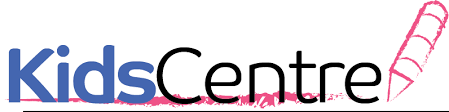 A logo for kids centre with a pen in the middle.