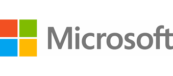A microsoft logo with a colorful square on a white background.