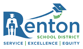 The logo for renton school district service excellence equity