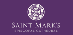 A purple logo for saint mark 's episcopal cathedral