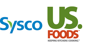 Sysco us foods logo on a white background
