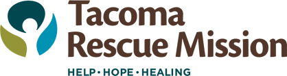 The logo for tacoma rescue mission help hope healing