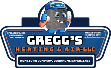 A logo for gregg 's heating and air llc