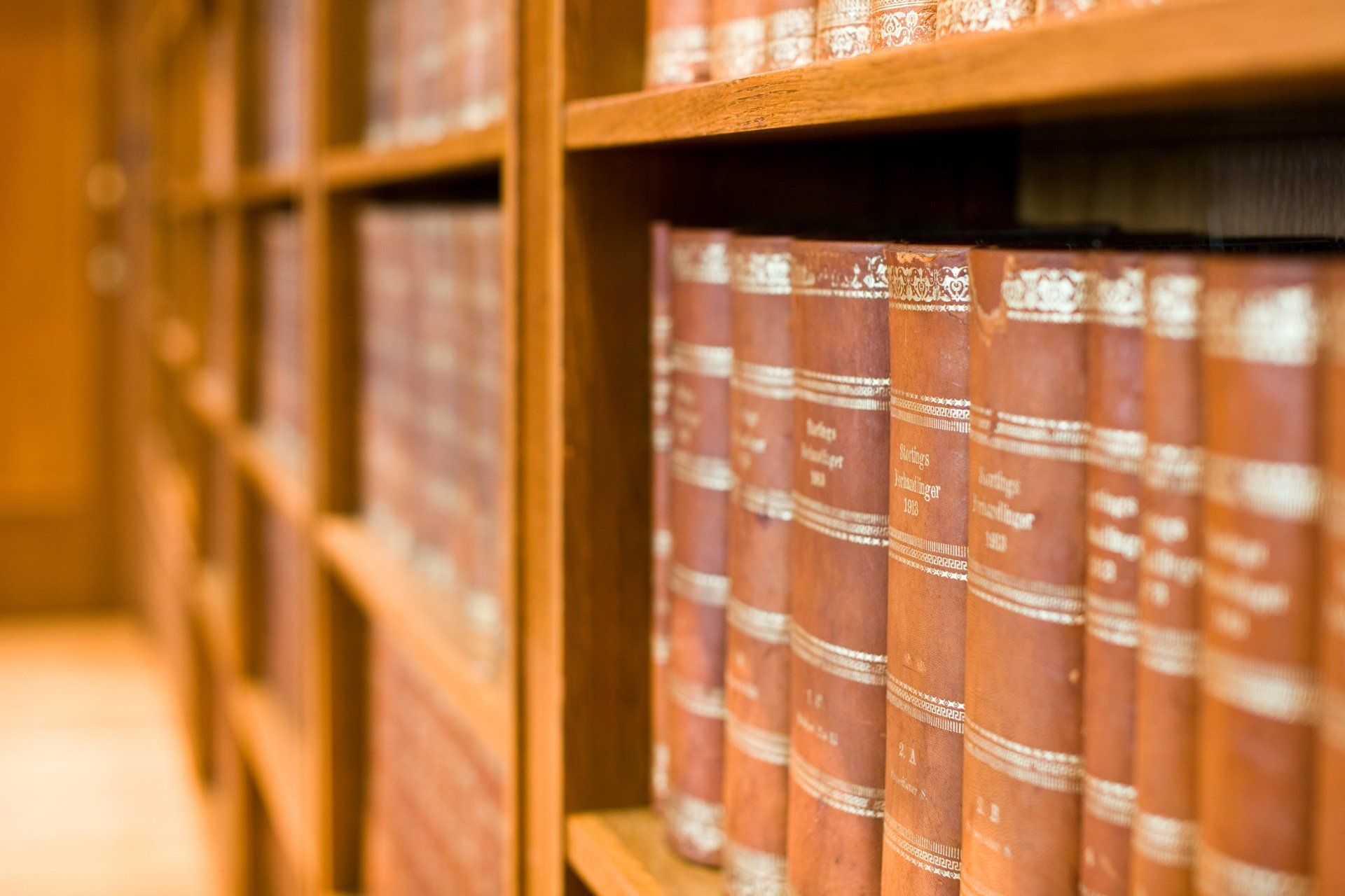 Bøker i biblioteket