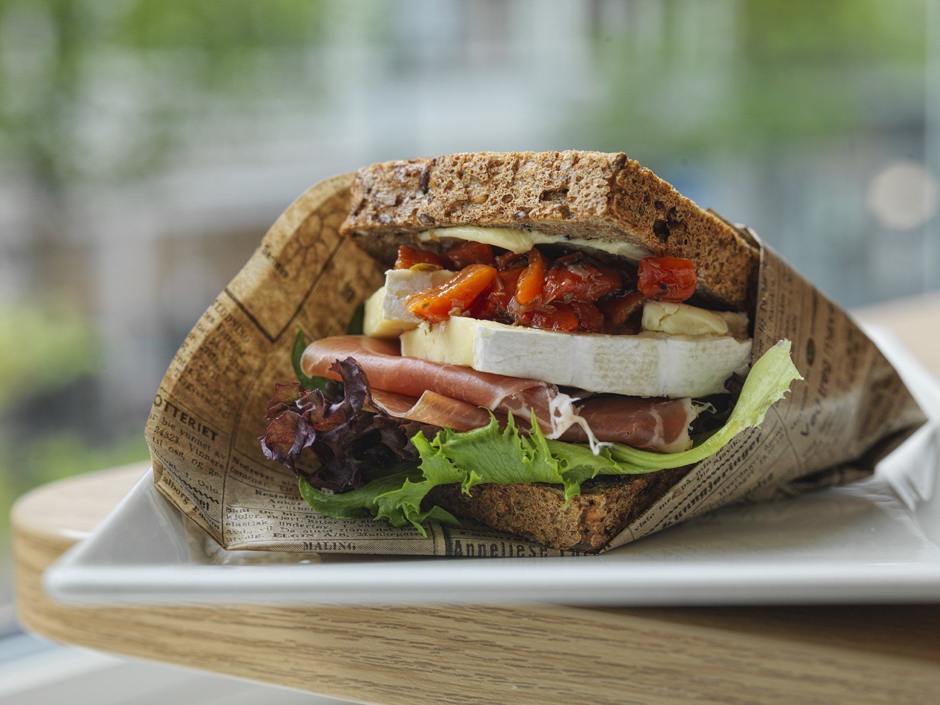 Delikat sandwich fra kjøkkenet på Høyres Hus