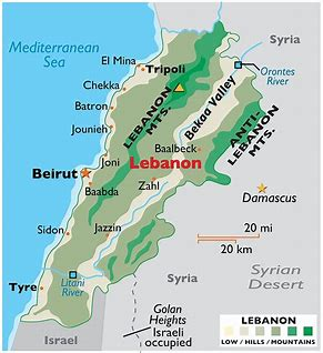 Map of Lebanon