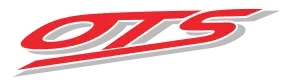 Red OTS logo with a slight drop shadow.
