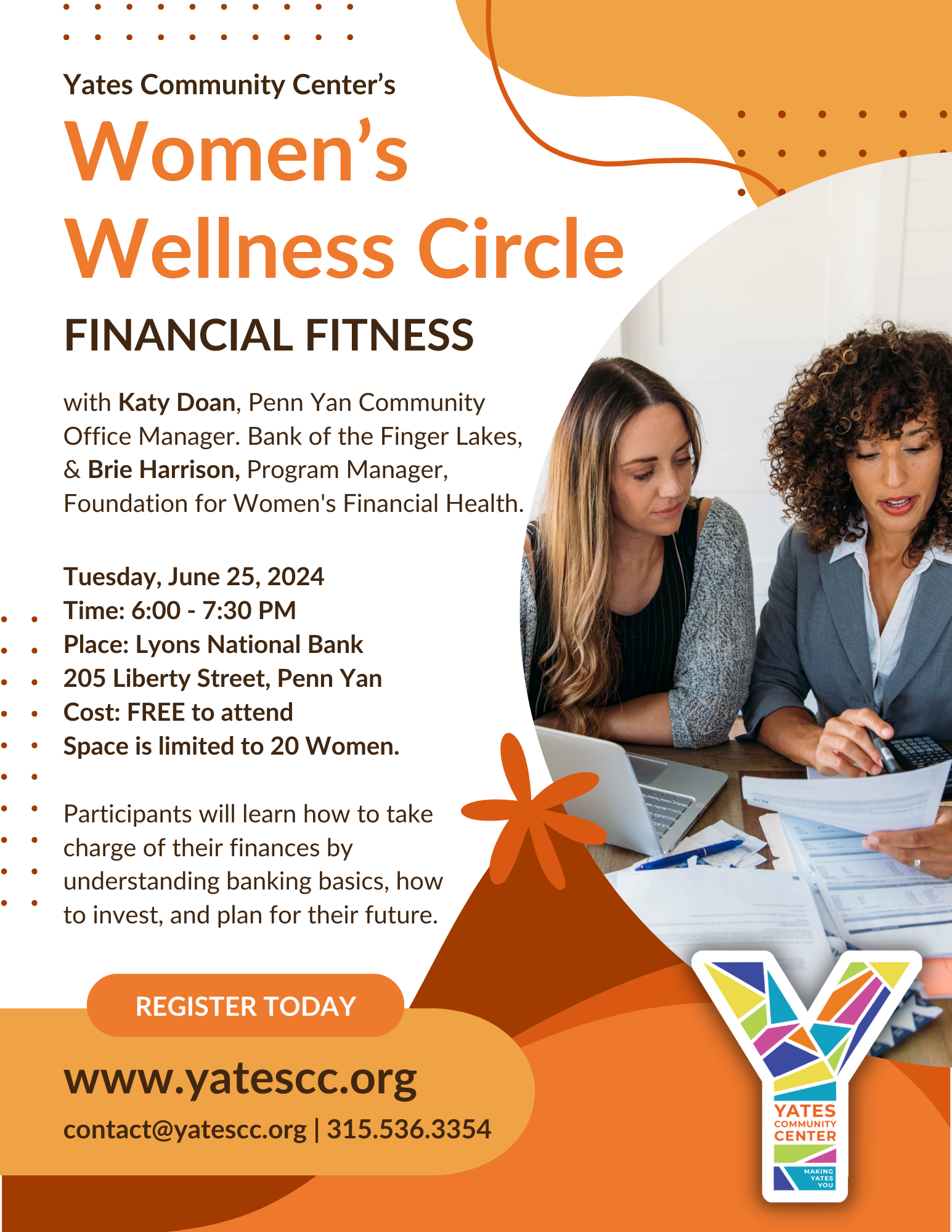 The Yates Community Center Presents Their Women's Wellness Circle: Financial Fitness