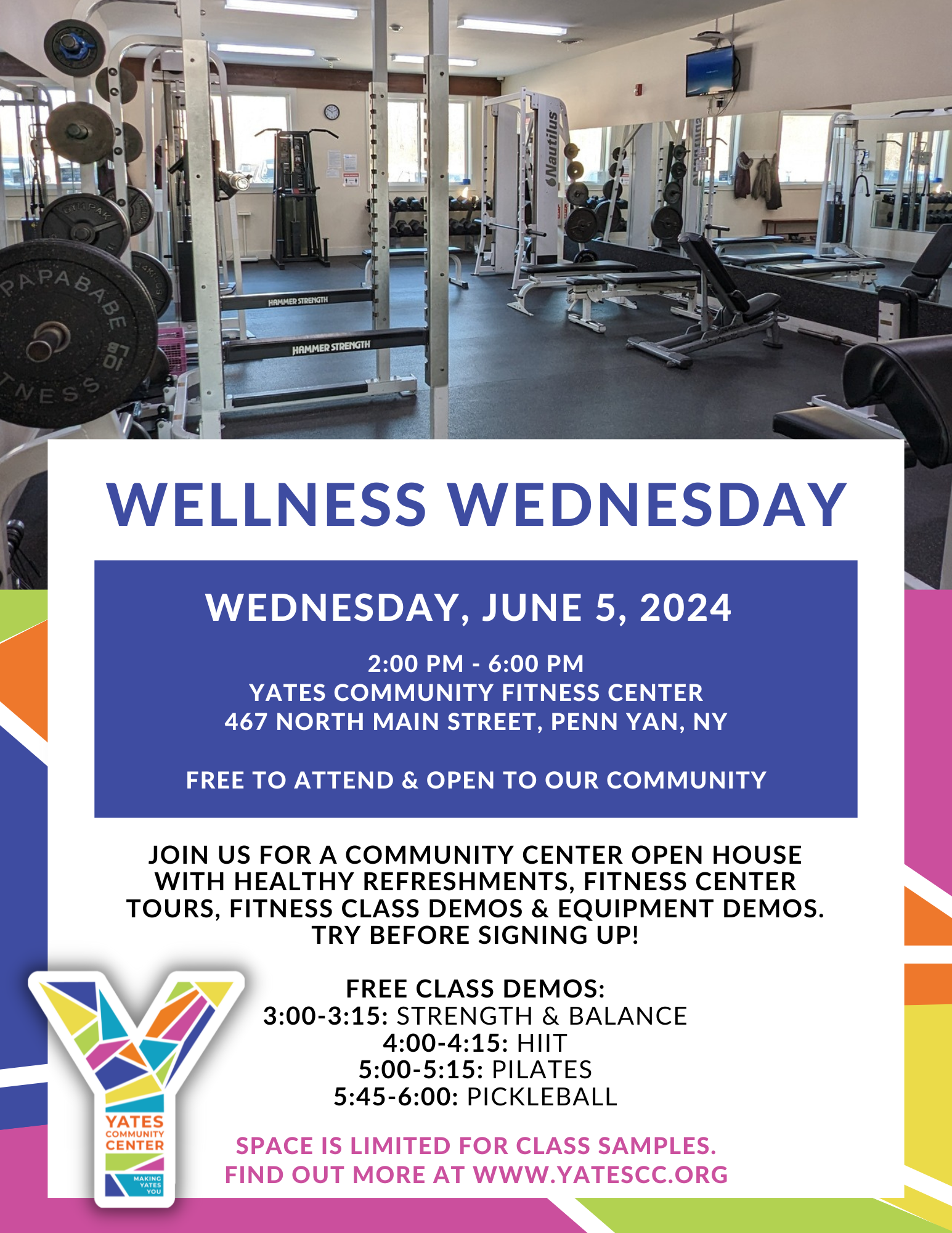 Wellness Wednesday: Open House at the YCC in Penn Yan