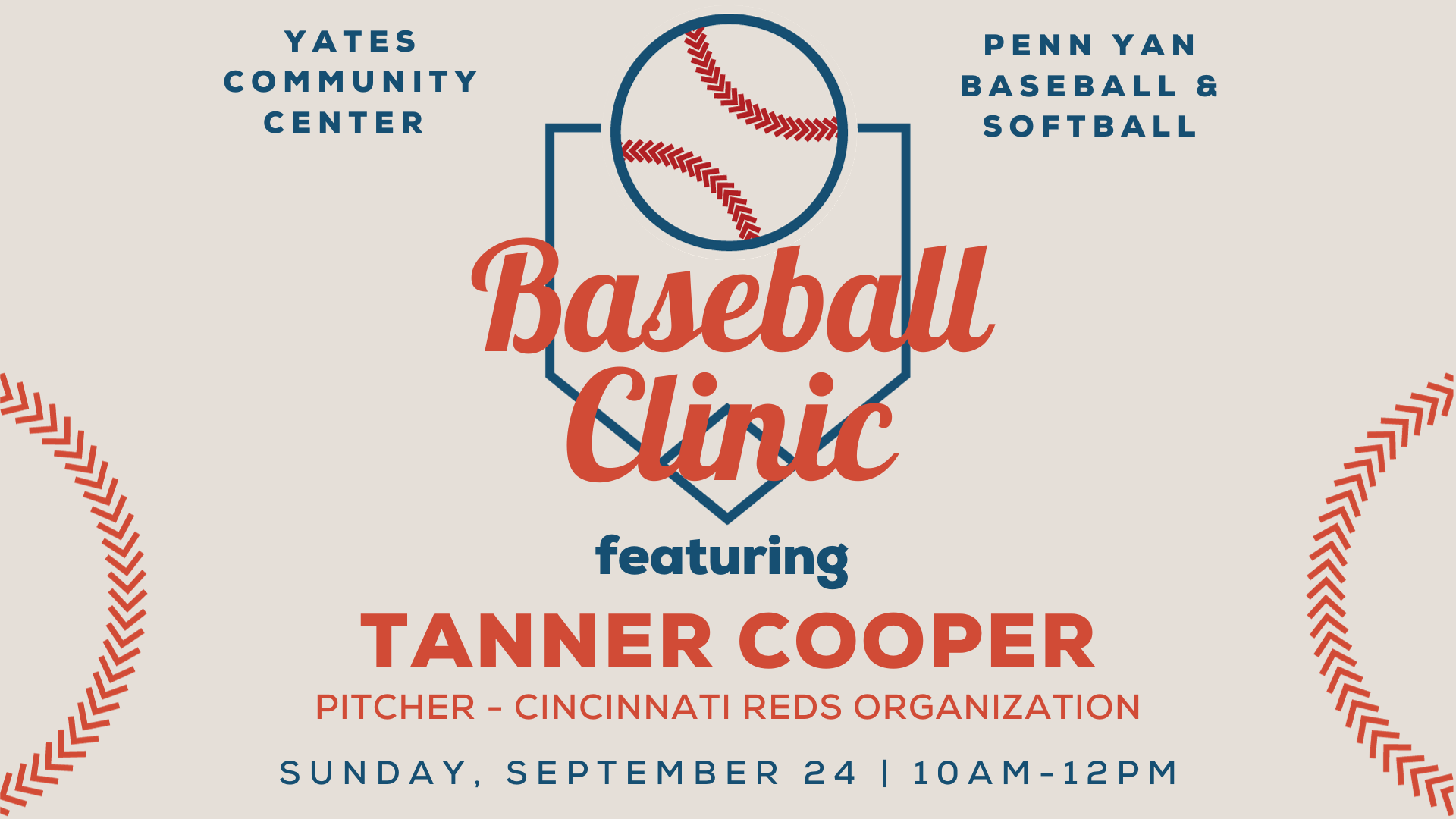 Baseball Clinic with Tanner Cooper Yates Community Center