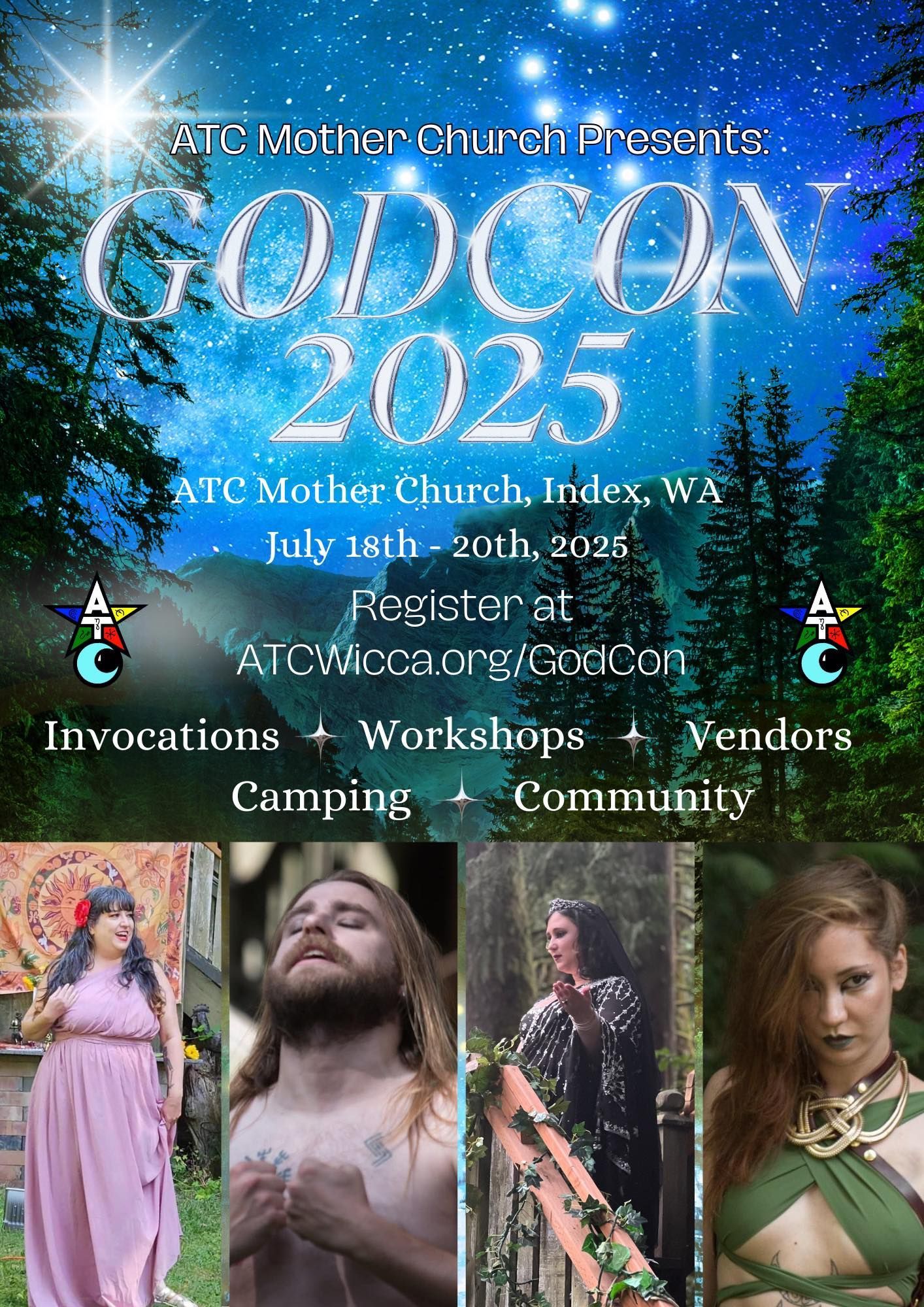 A poster for godcon 2024 shows a man and a woman