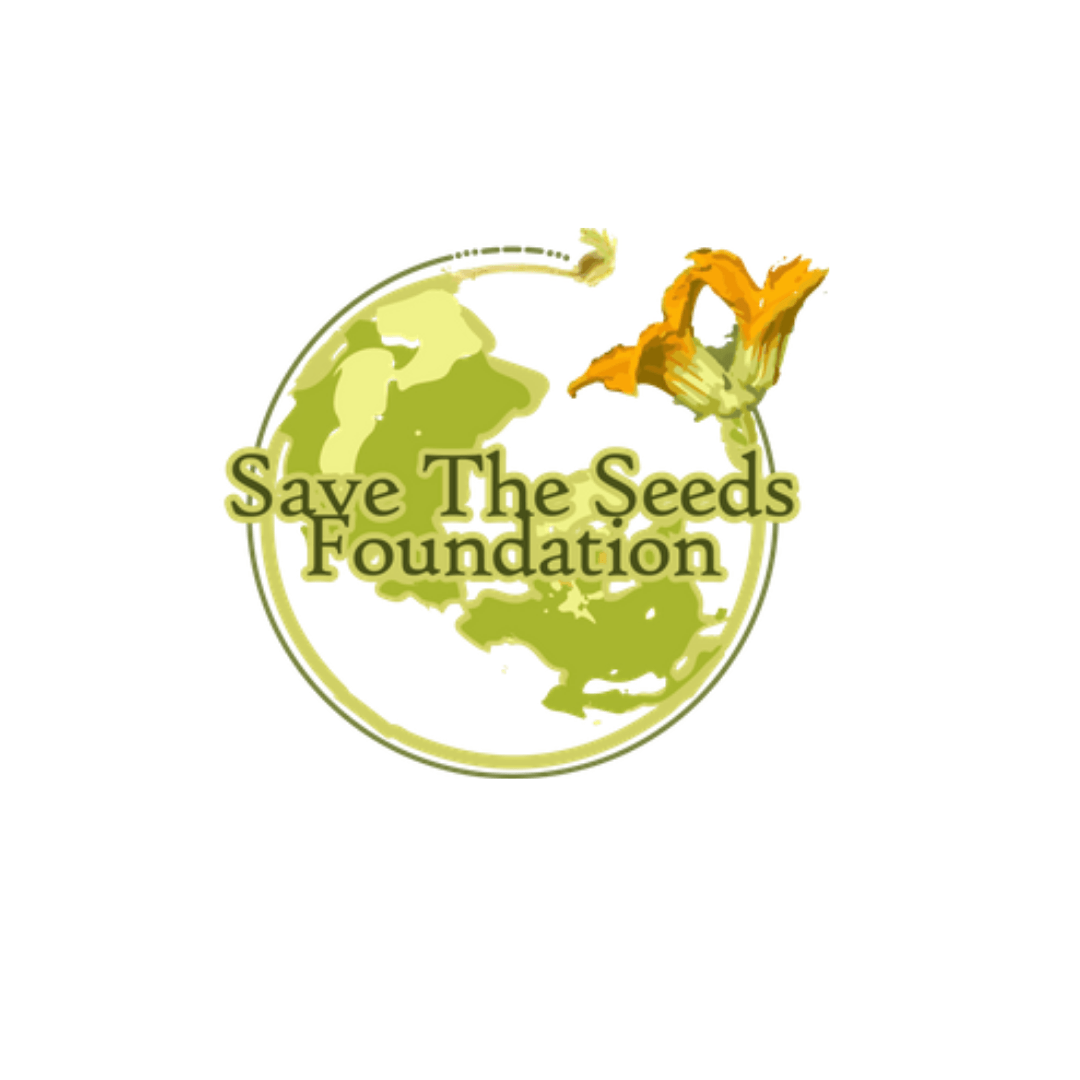A logo for the save the seeds foundation