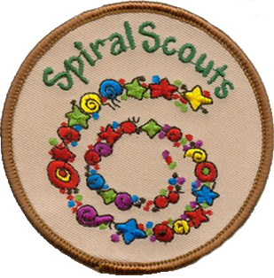 A patch that says spiral scouts on it