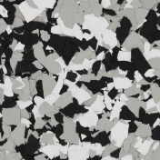 A close up of a black and white camouflage pattern