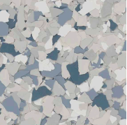 A close up of a gray , white , and blue marble texture.