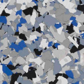 A close up of a gray , white , and blue camouflage pattern.