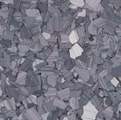 A close up of a pile of gray and white chips.
