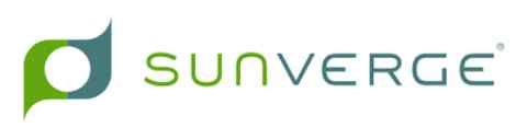 A sunverge logo with a green circle in the middle