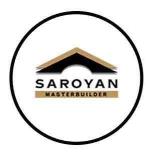 The saroyan masterbuilder logo is in a circle on a white background.