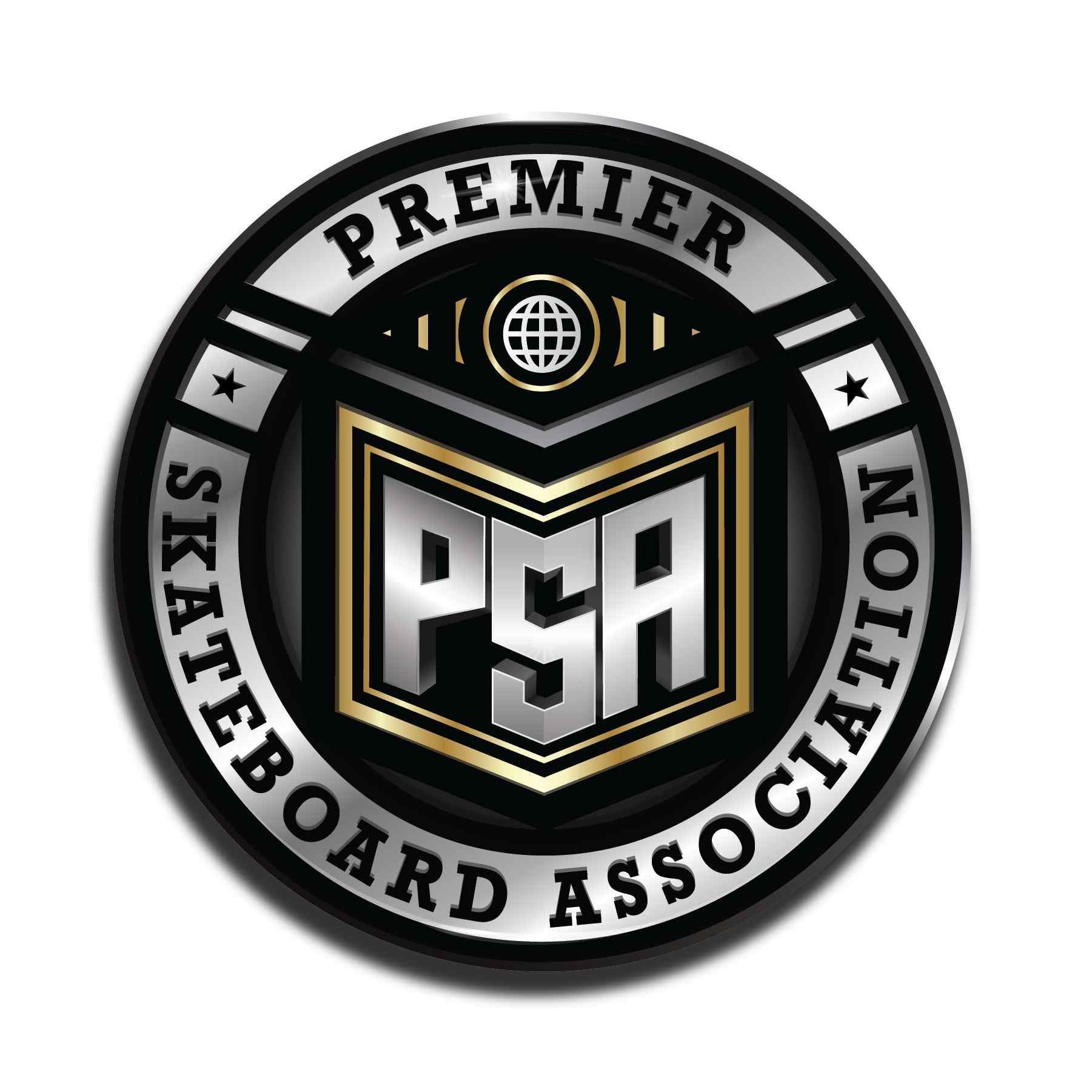 The logo for the premier skateboard association