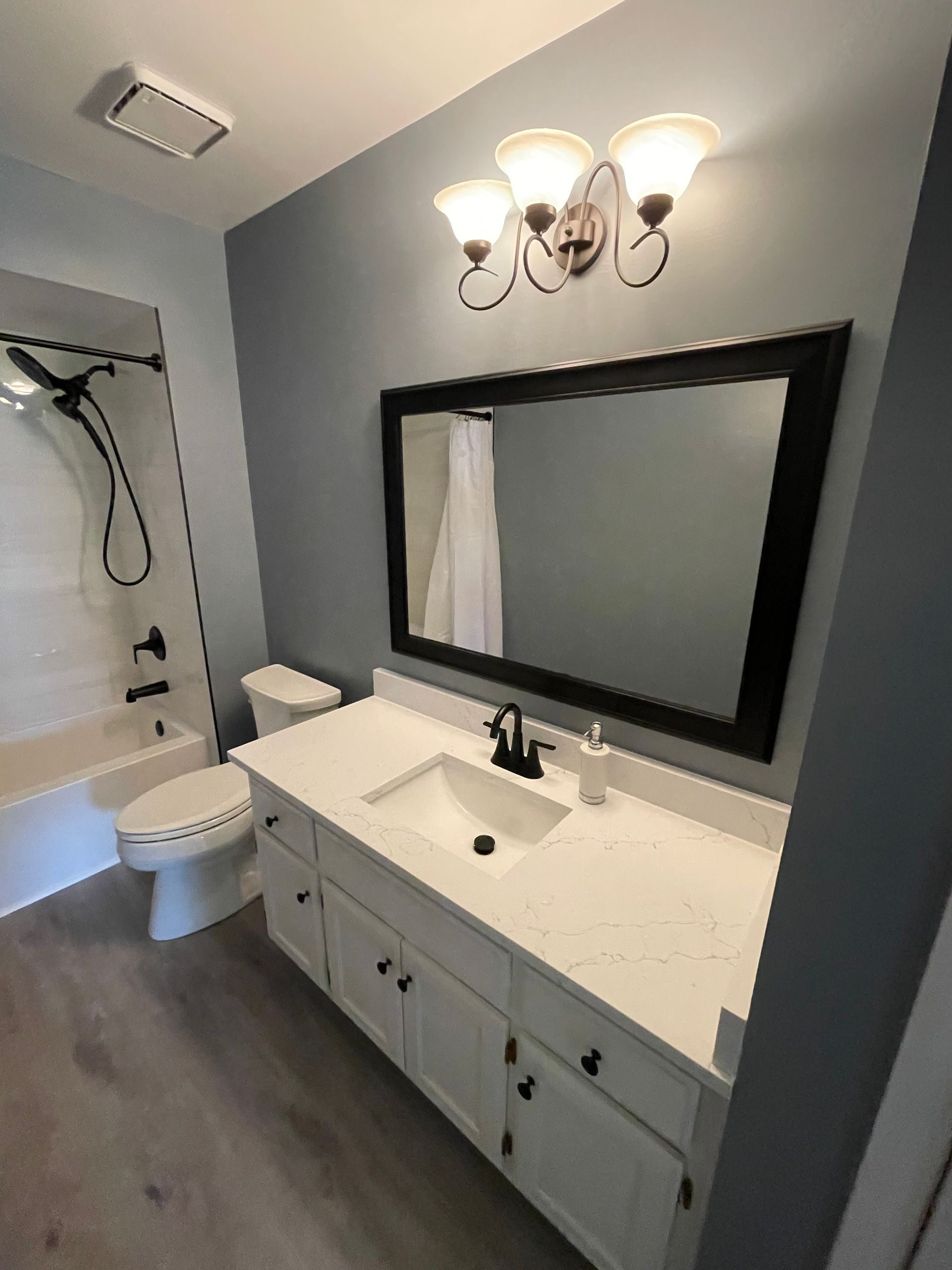 A View of a Modern Bathroom Showcasing the Sink - Oswego, IL - New Bath LLC