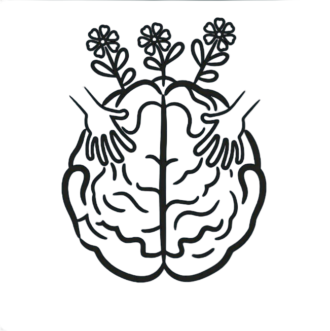 Fumetto del cervello rosso che solleva pesi e suda.