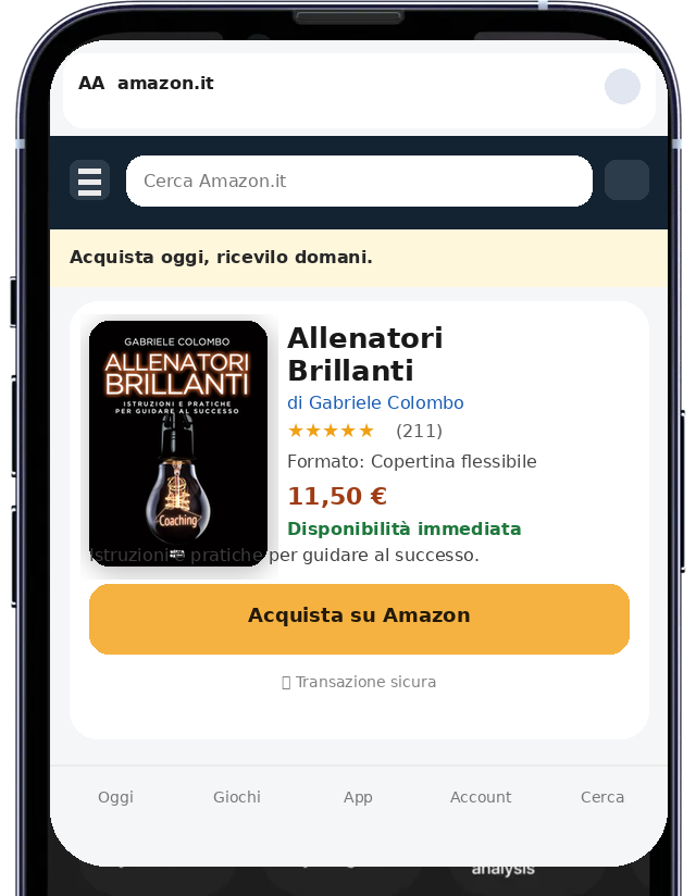 Smartphone con la pagina del libro 