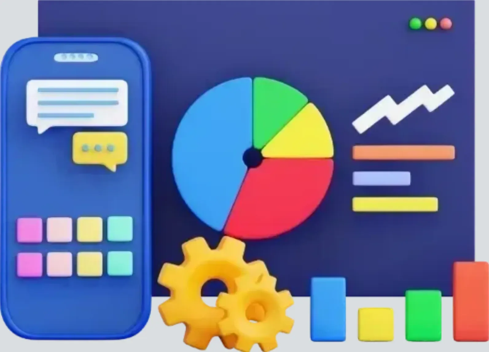 Icon graphic representing campaign launch and monitoring for Tucson social media ads.