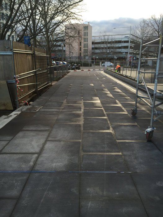 fresh concrete decorative cuts