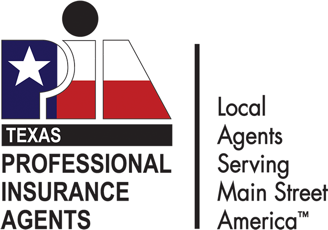 The logo for texas professional insurance agents is a texas flag with a star on it.