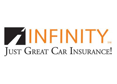 The logo for infinity just great car insurance