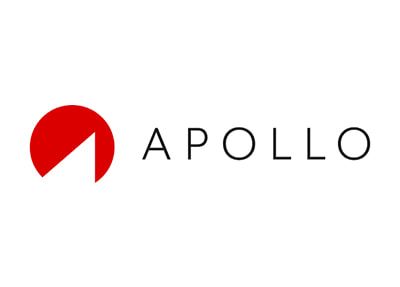 A red circle with the word apollo on it