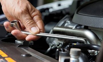 Engine repair in progress in Glasgow