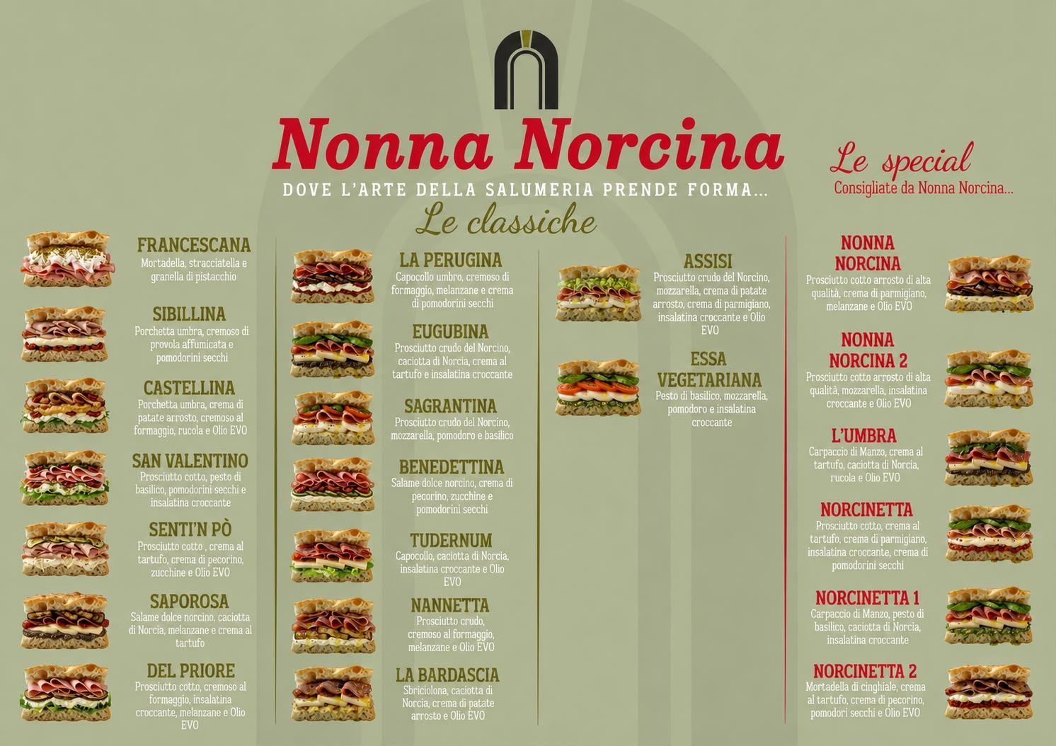 Insegna di una pasticceria italiana con la scritta