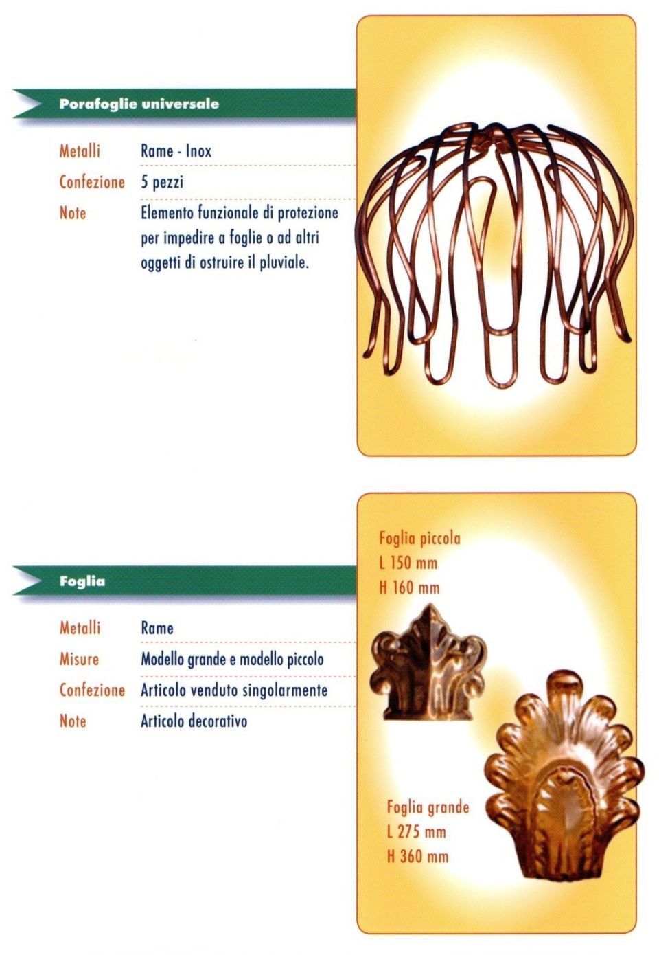 Porafoglie universale e Foglia ornamentale