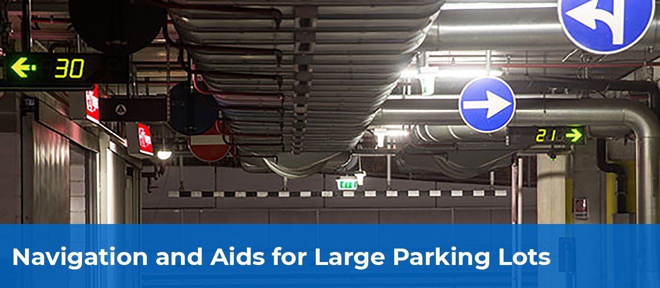directional signage in parking facility