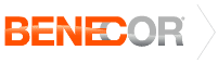 Benecor logo in orange and silver.
