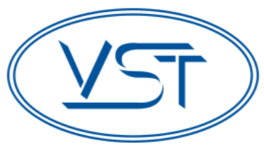 Blue logo within an oval: 