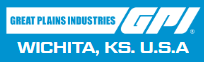 Logo for Great Plains Industries: GPi text with 