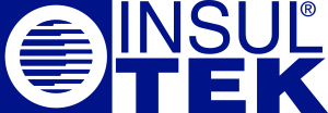 Logo for InsulTek: blue and white text, with a circular graphic and the word 