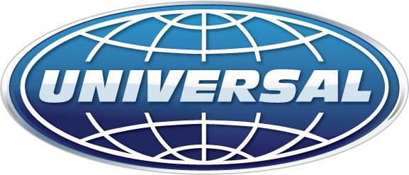 Universal logo with a globe design in a blue oval, the word 
