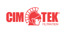 Red CIM-TEK Filtration logo with text and a helmeted profile of a warrior.