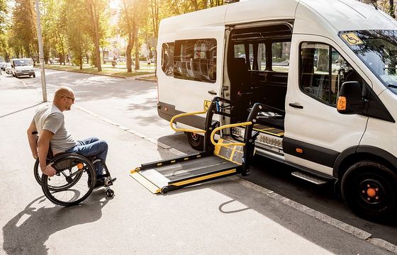 taxi with wheelchair accessible