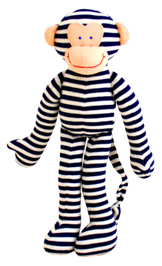 Monkey Rattle Navy Stripe Monkey Rattle Navy Stripe