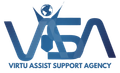Blue logo with 
