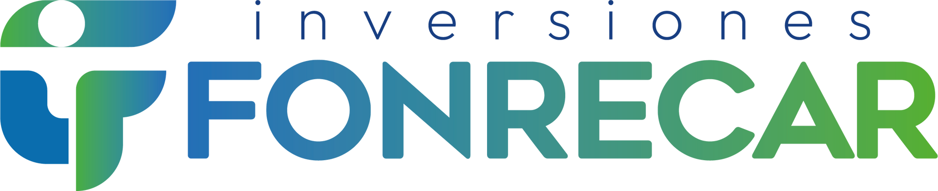 Un logotipo azul y verde para Fonrecar Inversiones. | Fonrecar. Organizadores de eventos