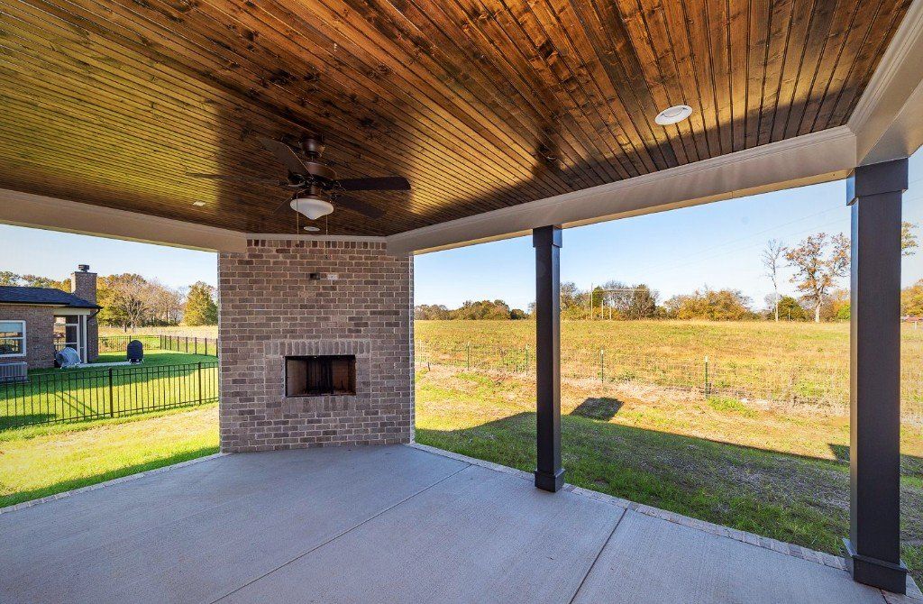 Covered Living Spaces - with Fireplace